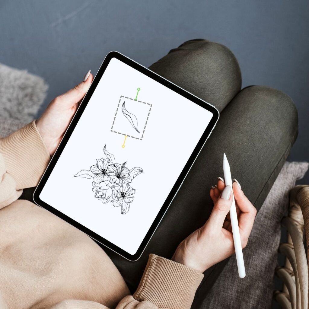 Procreate brushes tattoo FLOWERS - Creativo, perfetto e veloce - <h4><strong>180 Procreate brushes tattoo a stampo per tatuatori</strong></h4> <img class="alignnone size-full wp-image-1204" src="https://www.artegraffa.it/wp-content/uploads/2024/05/2-3.png" alt="" width="313" height="94" data-wp-editing="1" /> <h4><strong>Crea composizioni floreali Velocemente</strong></h4> <ul> <li style="text-align: left;"><b>Forme di foglie e fiori disegnate a mano</b></li> <li style="text-align: left;"><strong>DOWNLOAD ILLIMITATI</strong></li> <li style="text-align: left;">Adatto per <strong>creare i tuoi disegni floreali</strong></li> <li style="text-align: left;"><strong>180 Forme diverse da aggiungere con un solo tocco</strong></li> <li style="text-align: left;">Opacità e grandezza<strong> regolabili</strong> manualmente</li> <li style="text-align: left;"><strong>Compatibile</strong> con tutte le <strong>palette colori</strong> di Procreate</li> <li style="text-align: left;"><strong>Compatibile con Procreate</strong> App (disponibile solo per iPad)</li> <li style="text-align: left;"><strong>Prodotto digitale</strong> pronto al download</li> <li style="text-align: left;"><a href="https://www.artegraffa.it/installazione-del-prodotto/"><strong>Istruzioni d'installazione</strong></a></li> <li style="text-align: left;"><strong>Facile da installare</strong> su procreate</li> </ul>