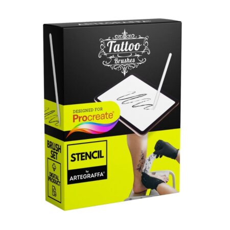Procreate brush tattoo STENCIL