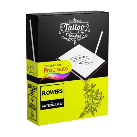FLOWERS - Tattoo Brush Stamp