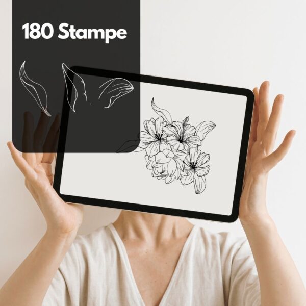 Procreate brushes tattoo FLOWERS - Creativo, perfetto e veloce - immagine 2