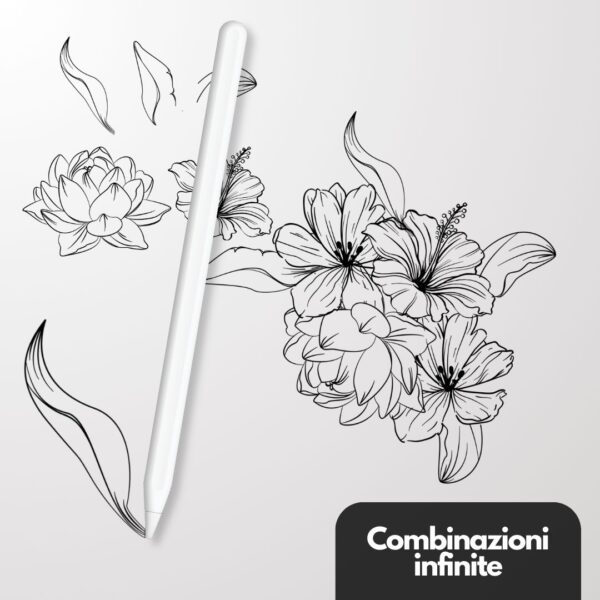 Procreate brushes tattoo FLOWERS - Creativo, perfetto e veloce - immagine 6