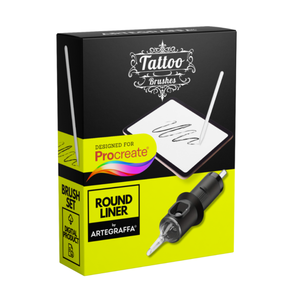 Procreate brush tattoo ROUND LINER