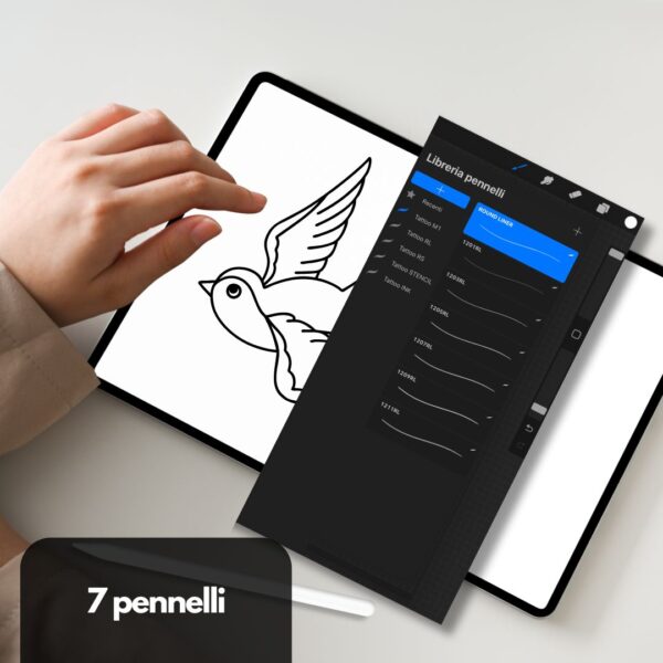 Procreate brush tattoo ROUND LINER - immagine 4