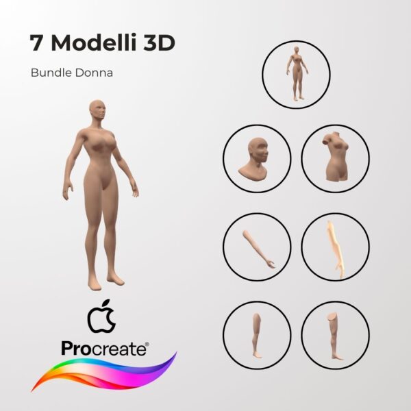 Bundle Pack Donna - 3D Model - immagine 2