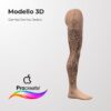 3D Model Procreate tattoo - Gamba Donna DX - immagine 2