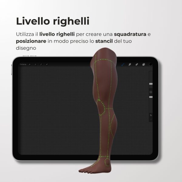 3D Model Procreate tattoo - Gamba Uomo SX - immagine 6