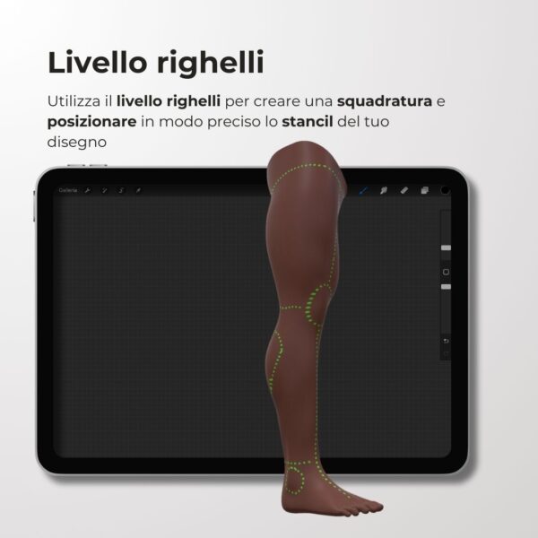 3D Model Procreate tattoo - Gamba Uomo DX - immagine 6