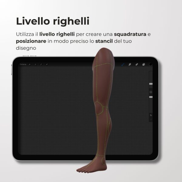 3D Model Procreate tattoo - Gamba Donna SX - immagine 6