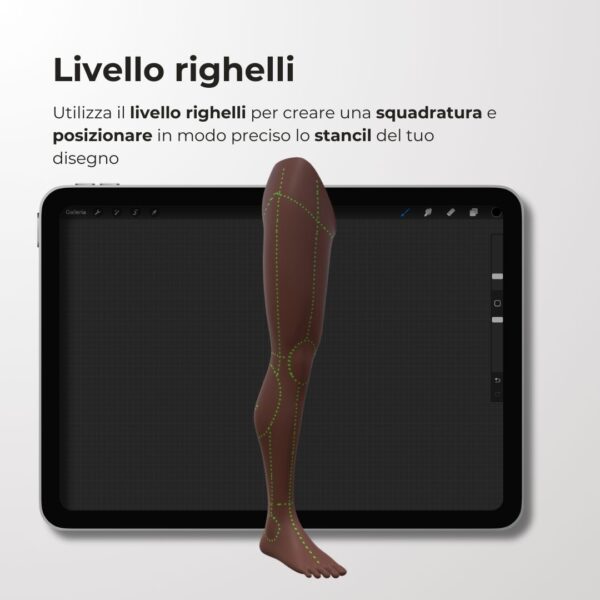 3D Model Procreate tattoo - Gamba Donna DX - immagine 6