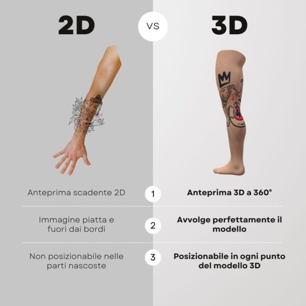 3D Model Procreate tattoo - Gamba Uomo SX - immagine 7