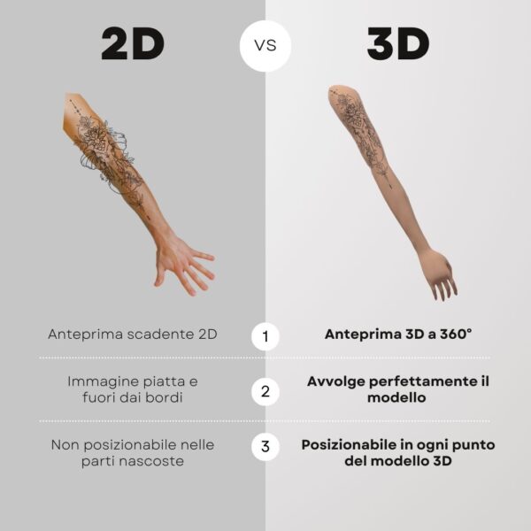 3D Model Procreate tattoo - Braccio Donna DX - immagine 7