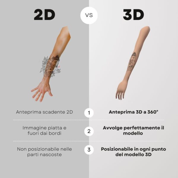 3D Model Procreate tattoo - Braccio Donna SX - immagine 7