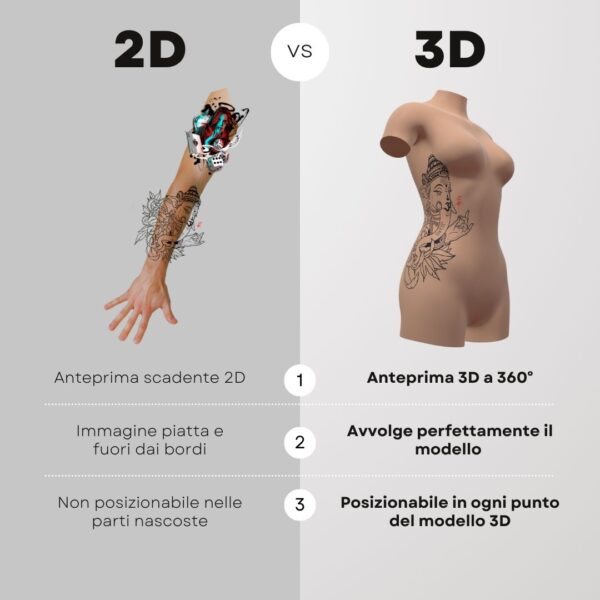 3D Model Procreate tattoo - Busto Donna - immagine 7
