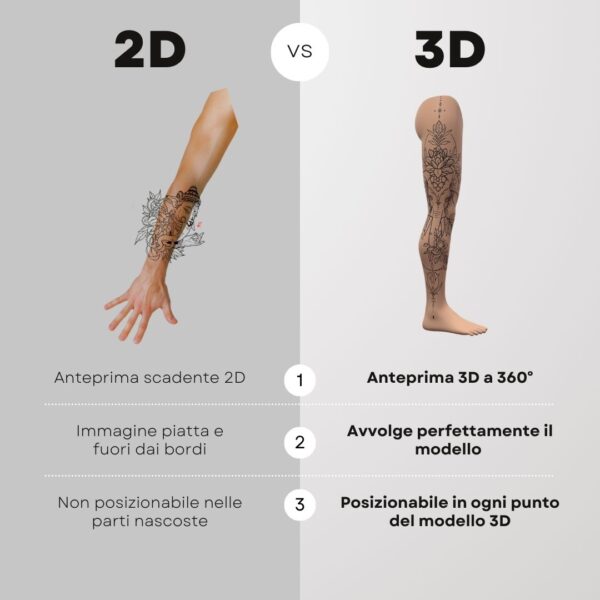 3D Model Procreate tattoo - Gamba Donna DX - immagine 7