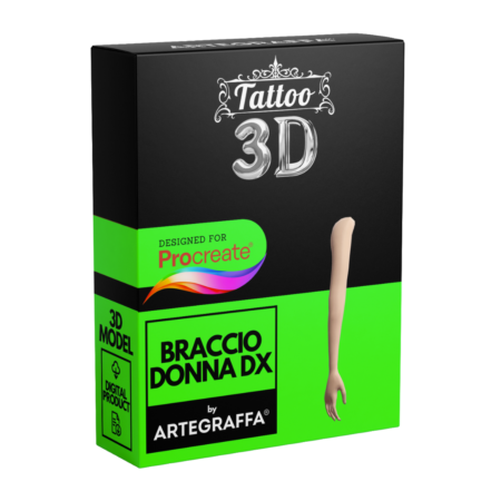 3D Model Procreate tattoo - Braccio Donna DX