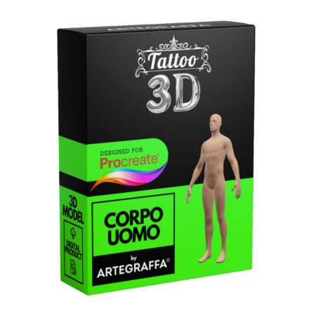 3D Model Procreate tattoo - Corpo Uomo Completo