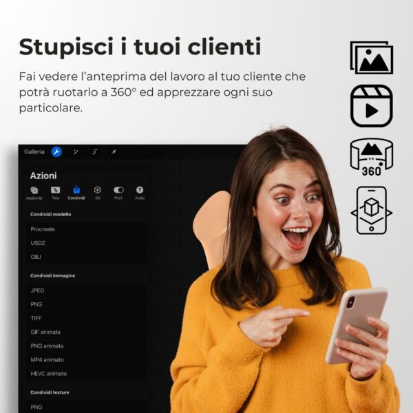 anteprima realistica del tatuaggio modello 3d procreate