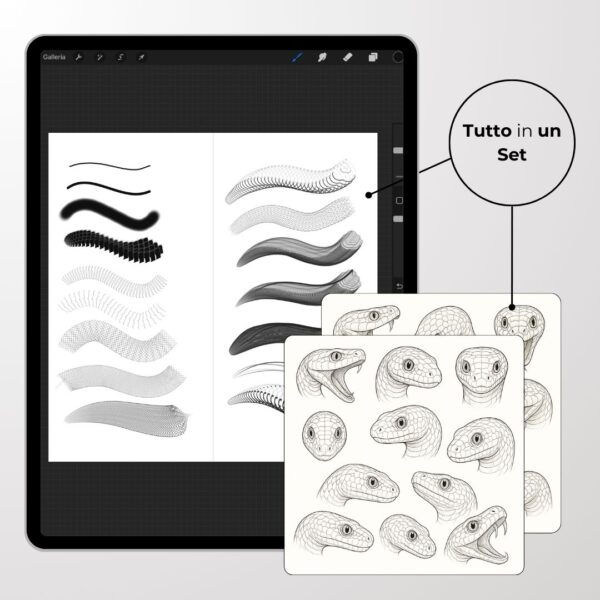 procreate brush set snake