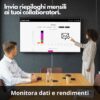 Grafico su schermo con riepilogo mensile per studio tatuaggi