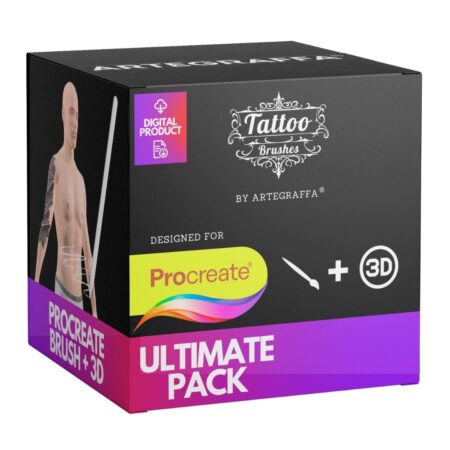 procreate brush tattoo modelli 3d set bundle ultimate pack