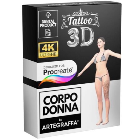 Modello 3d 4K procreate corpo umano