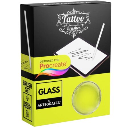 procreate brush tattoo graffiti lettering glass