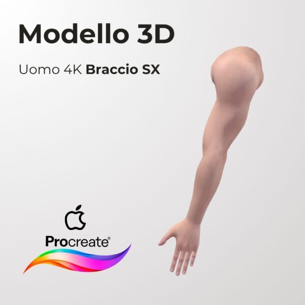 3D Model Procreate tattoo 4k – UOMO BRACCIO SX - immagine 2