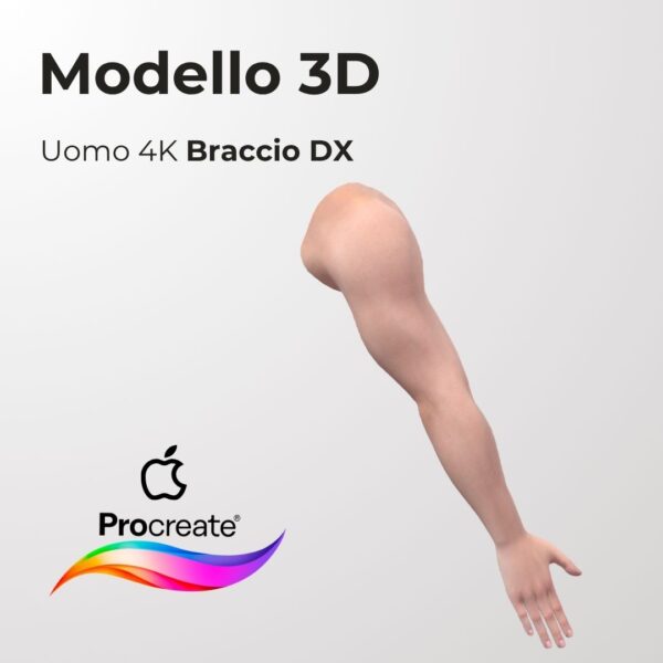 3D Model Procreate tattoo 4k – UOMO BRACCIO DX - immagine 2