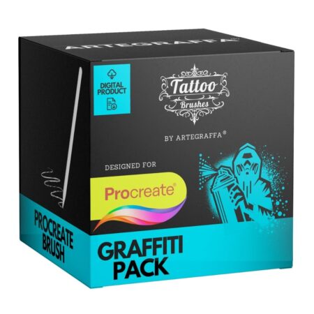procreate brush tattoo graffiti lettering 3d set bundle pack