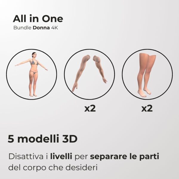 3D Model Procreate tattoo 4k – Bundle pack DONNA - immagine 3