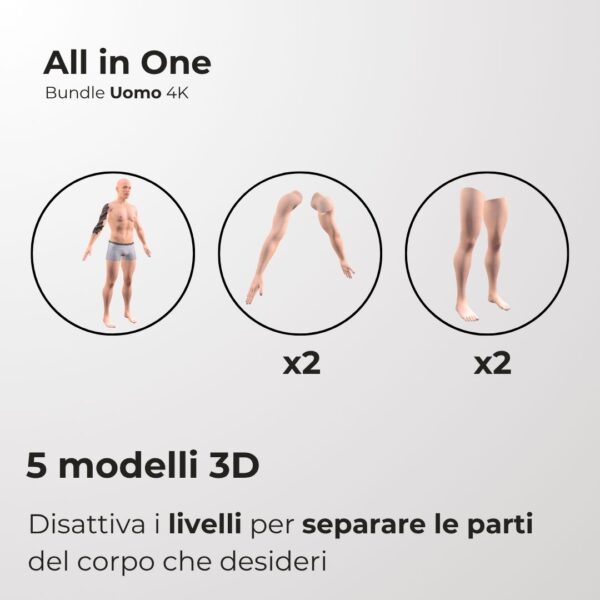 3D Model Procreate tattoo 4k – Bundle pack UOMO - immagine 3