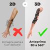 3D Model Procreate tattoo 4k – DONNA Completo - immagine 3