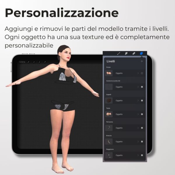 3D Model Procreate tattoo 4k – DONNA BRACCIO DX - immagine 7