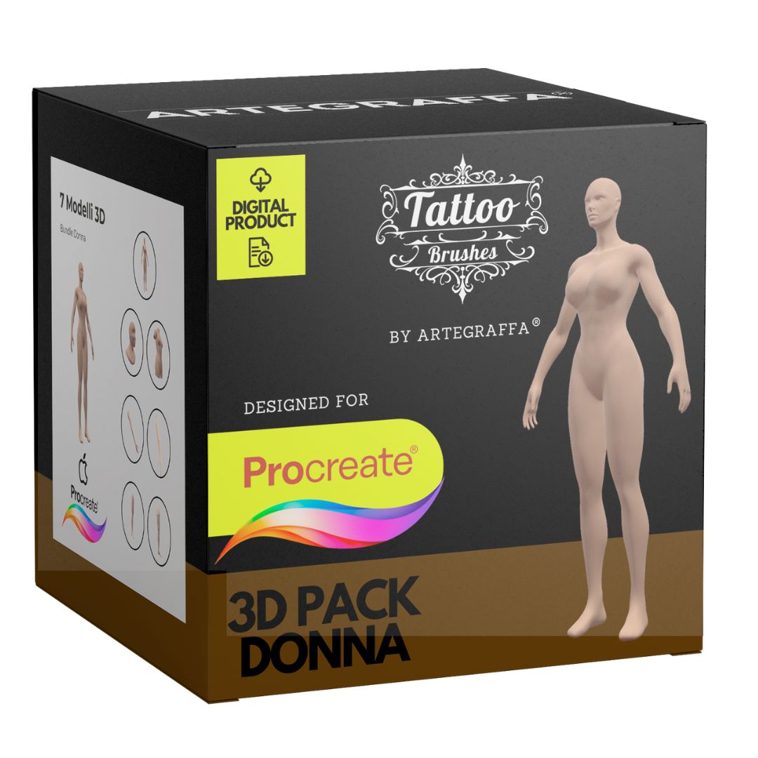 3D Model Procreate tattoo - Gamba Uomo SX - <strong>Modello 3D Procreate per Simulare l'anteprima interattiva del tatuaggio</strong><br><br> • <strong>7 livelli Colore</strong> della pelle<br> • <strong>1 livello righello</strong> per squadratura stencil<br> • <strong>1 livello Texture 2D</strong> realistica<br> • <strong>Importa o disegna</strong> il tuo progetto<br> • <strong>Compatibile con Procreate</strong> App (disponibile solo per <strong>Apple iPad</strong>)<br> • <strong>Prodotto digitale</strong> pronto al download<br> • <strong>Facile da installare</strong> su Procreate<br> • <a href="https://www.artegraffa.it/installazione-del-prodotto/"><strong>Istruzioni d'installazione</strong></a>