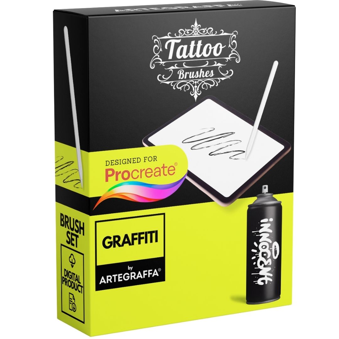 procreate brush tattoo graffiti lettering