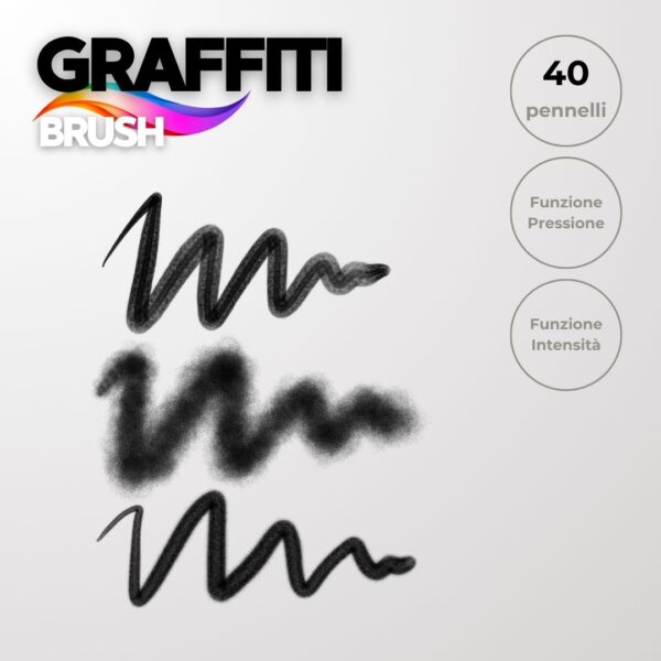 Procreate brush tattoo set GRAFFITI PACK - immagine 3