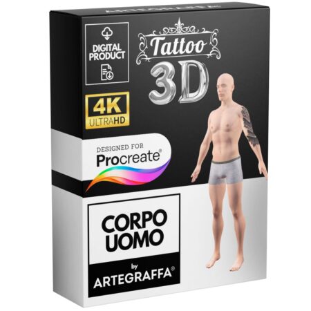 Modello 3d 4K procreate corpo umano