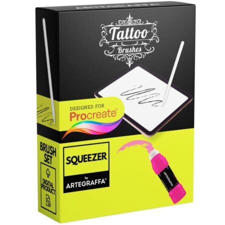 procreate brush tattoo graffiti lettering squeezer