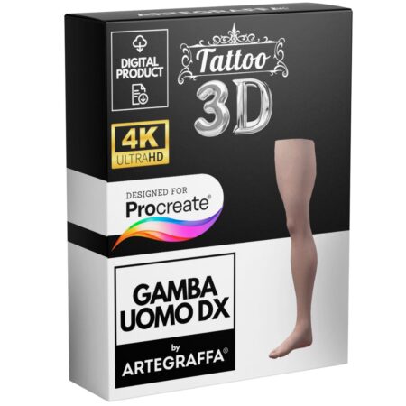Modello 3d 4K procreate corpo umano