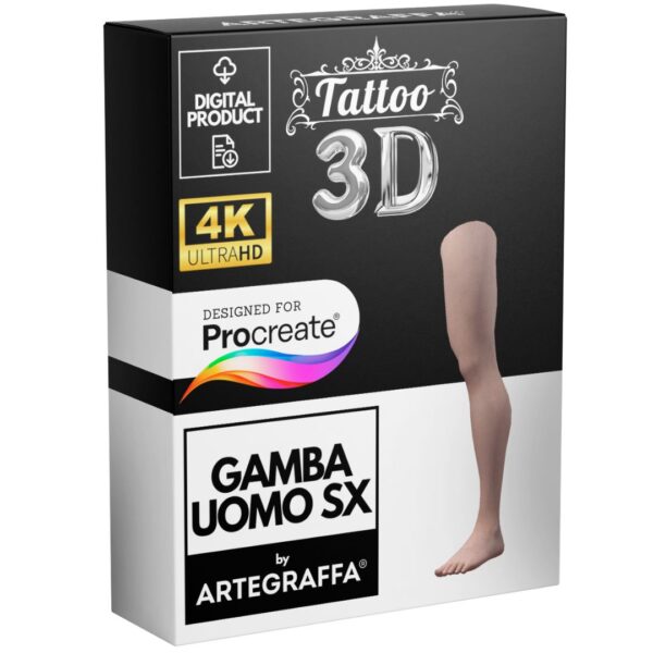 3D Model Procreate tattoo 4k – UOMO GAMBA SX