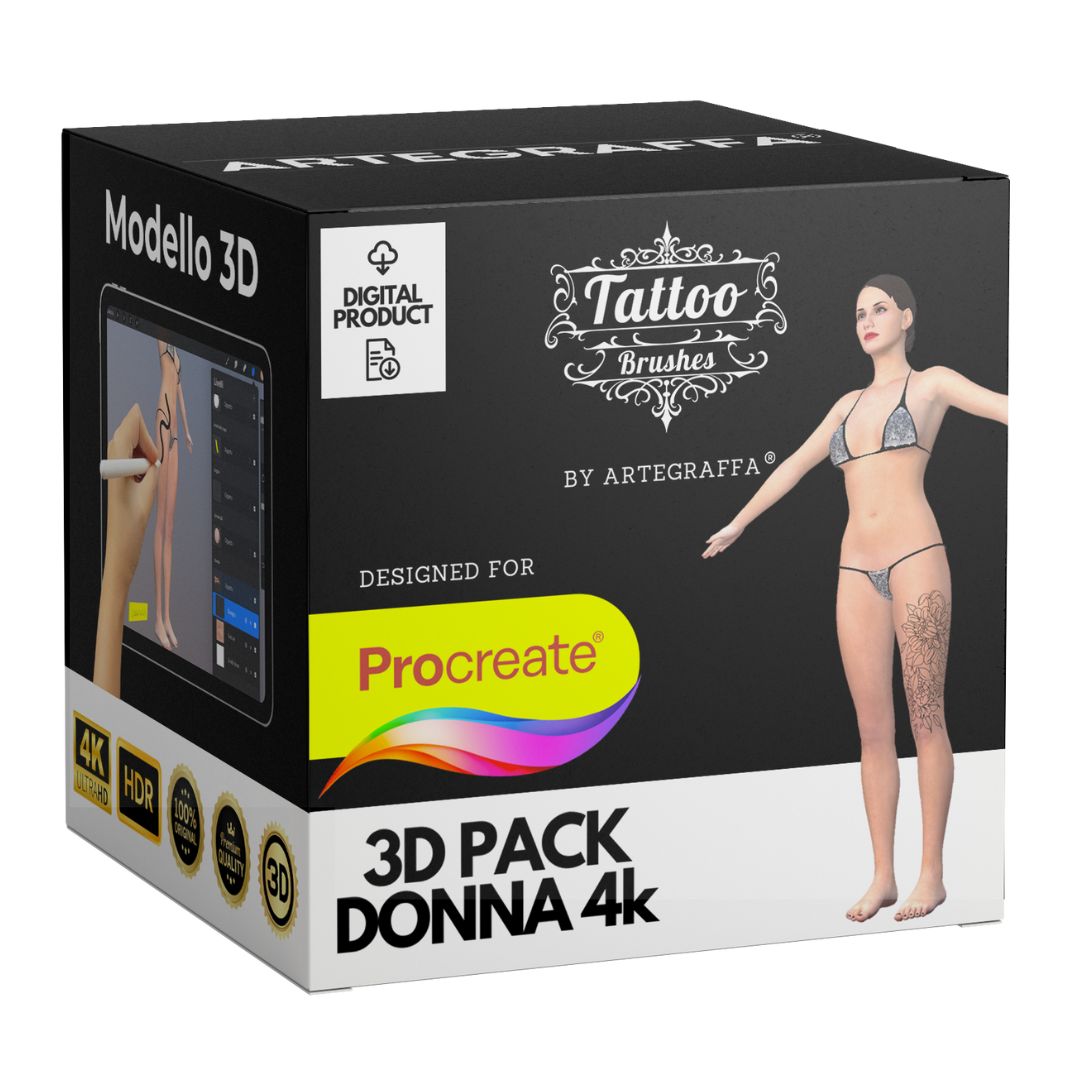 Modello 3d 4K procreate corpo umano donna