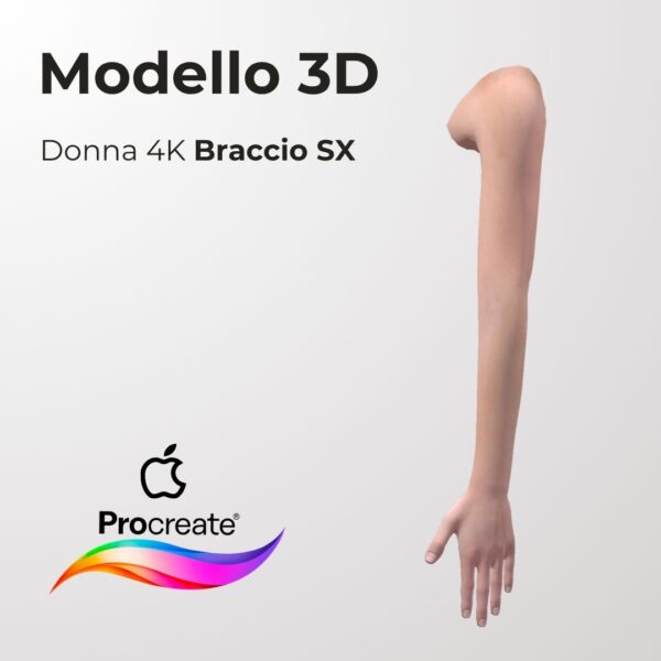 3D Model Procreate tattoo 4k – DONNA BRACCIO SX - immagine 2