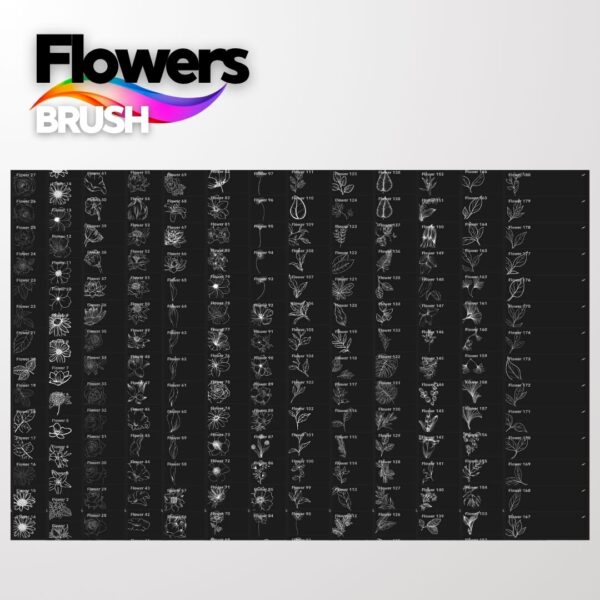 Procreate brushes tattoo FLOWERS - immagine 3