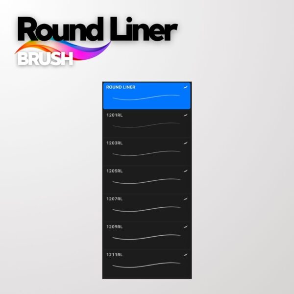 Procreate brush tattoo ROUND LINER - immagine 3